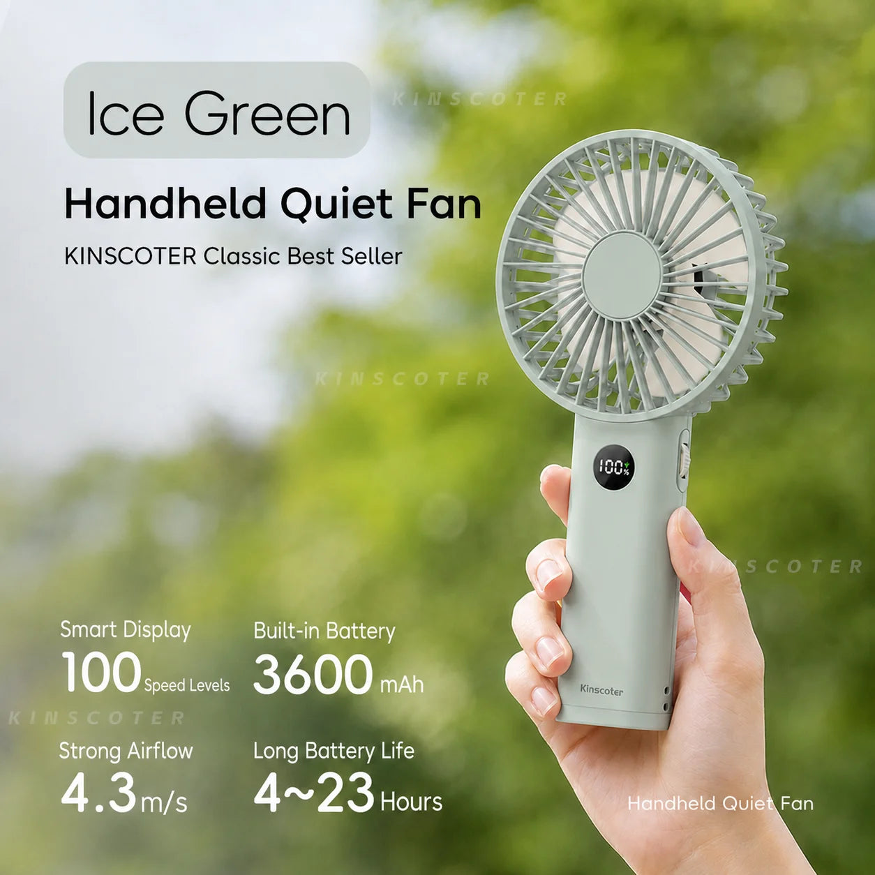 Portable Rechargeable Mini Fan with Night Light