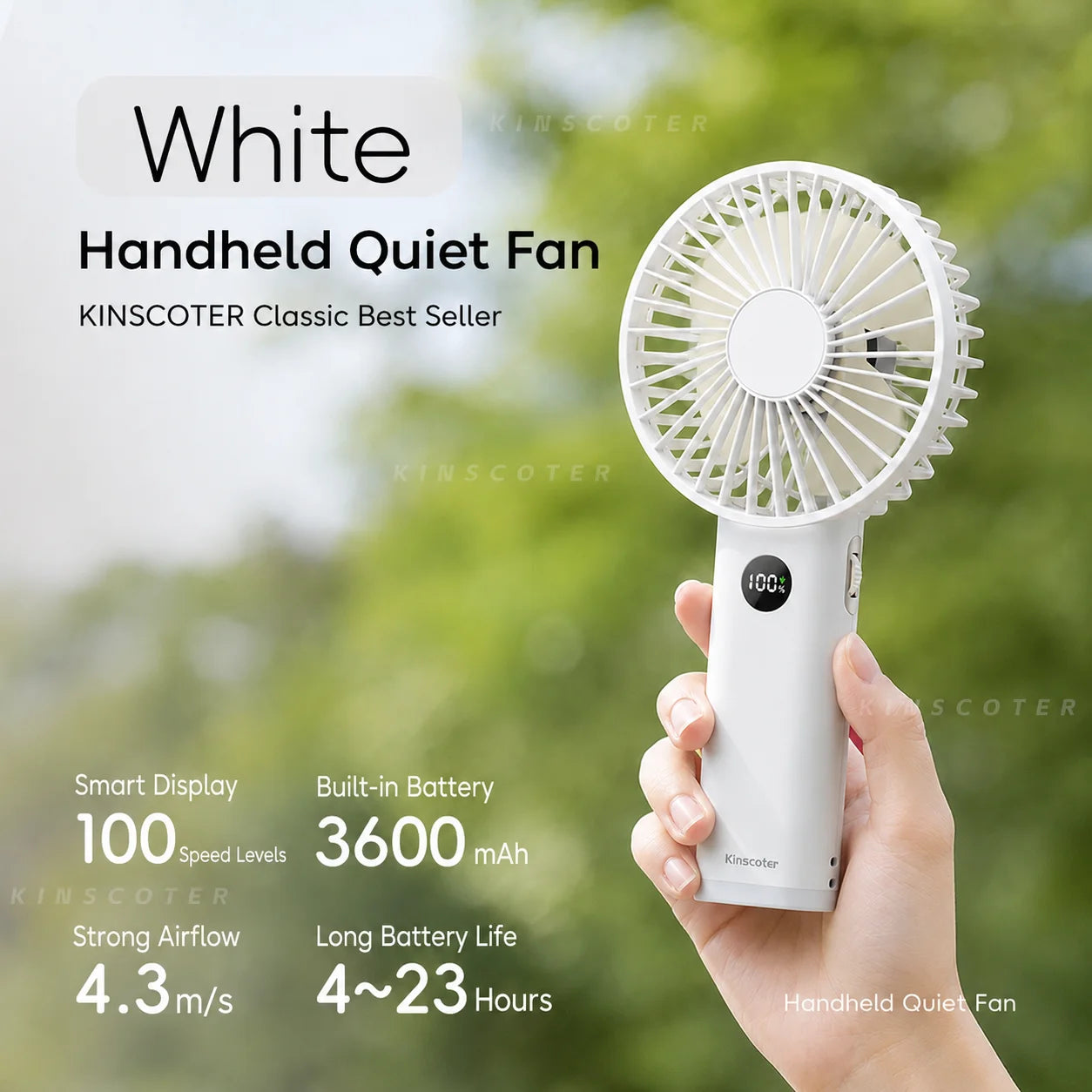 Portable Rechargeable Mini Fan with Night Light