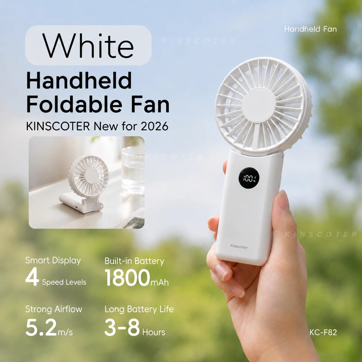 Portable Rechargeable Mini Fan with Night Light