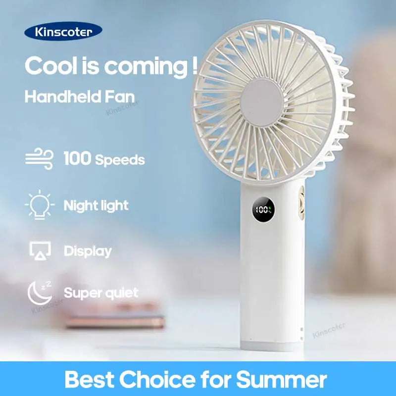 Portable Rechargeable Mini Fan with Night Light
