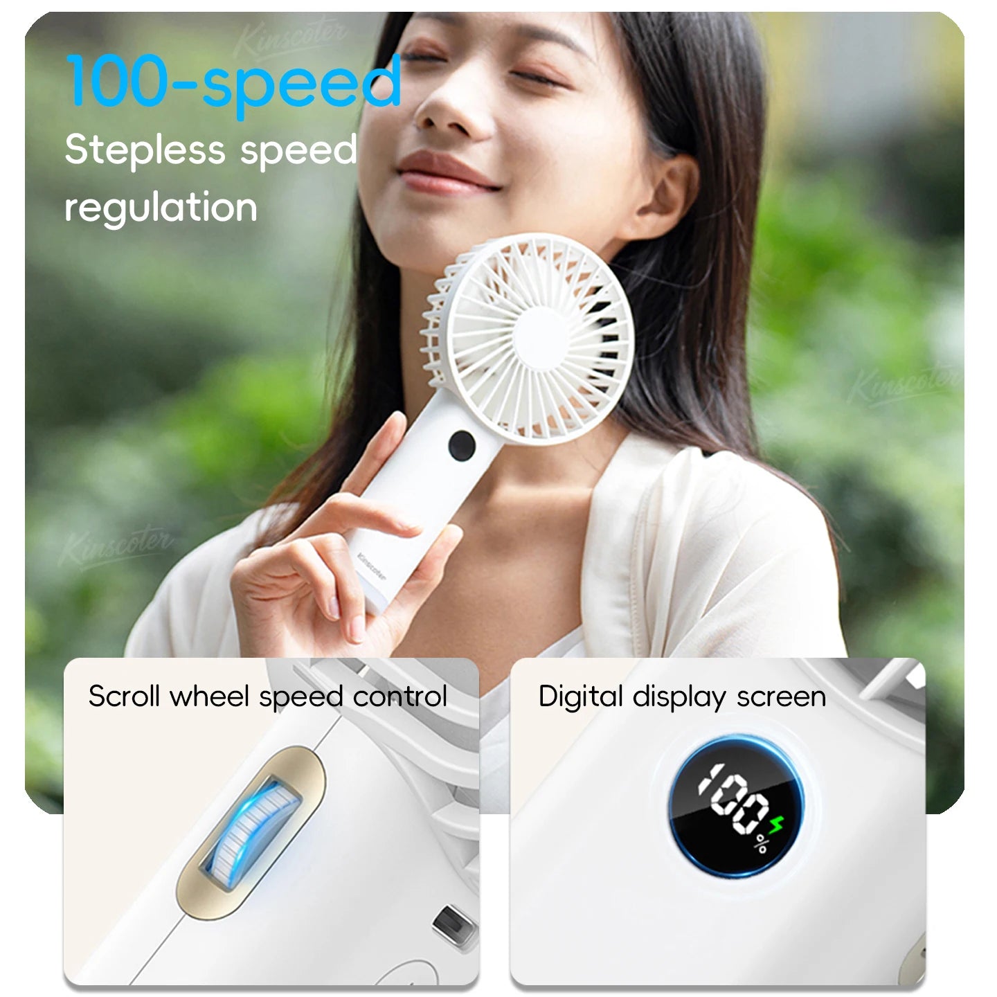 Portable Rechargeable Mini Fan with Night Light
