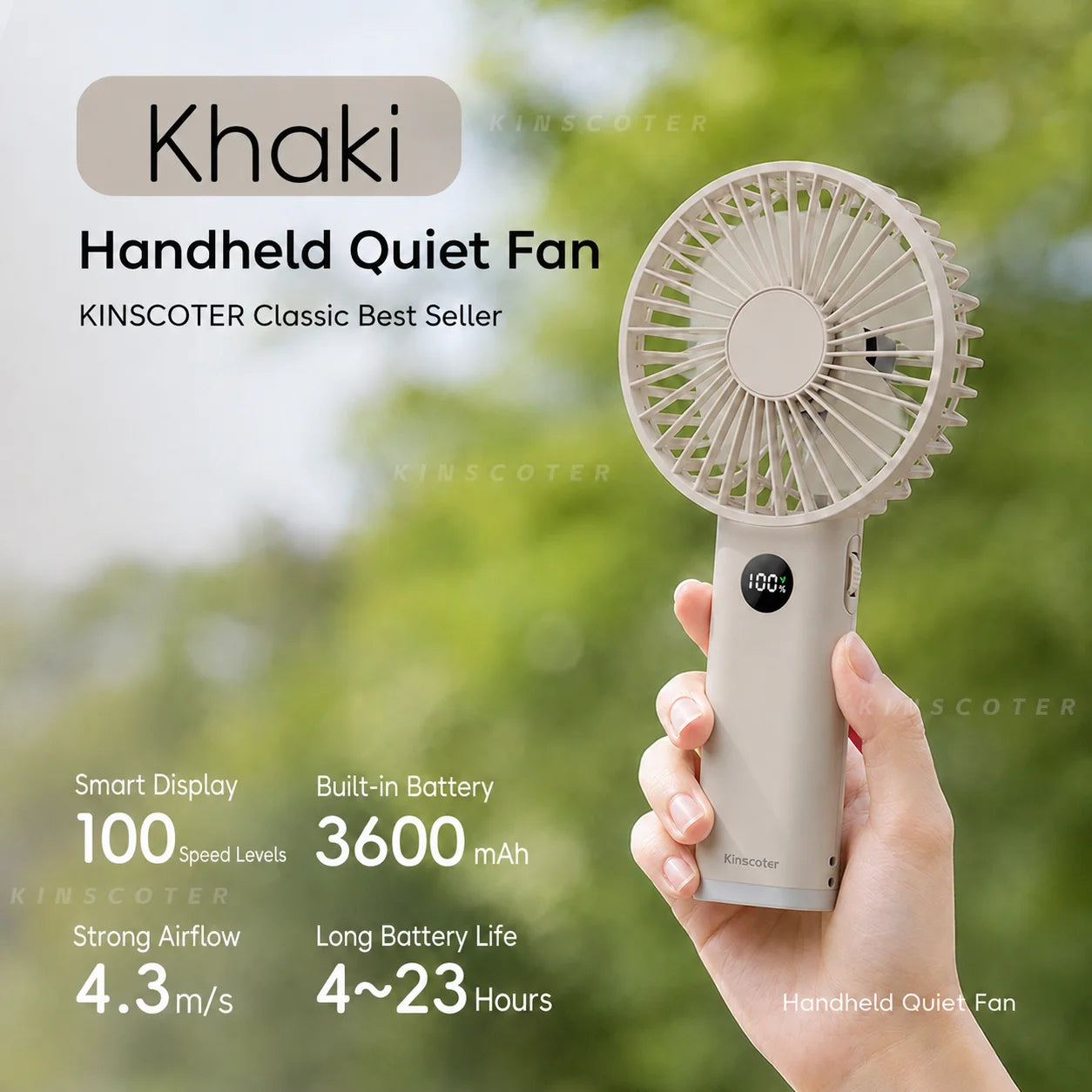 Portable Rechargeable Mini Fan with Night Light